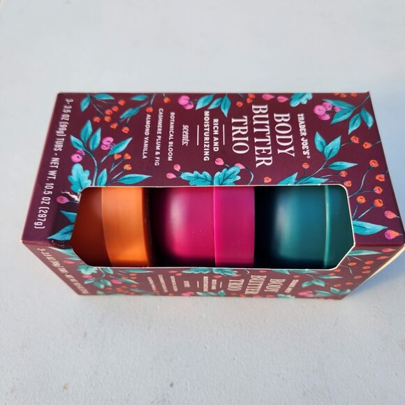 NEW Trader Joe's Body Butter Trio Gift Set Moisturizer Trader Joes Set of 3 Inc - Picture 8 of 10